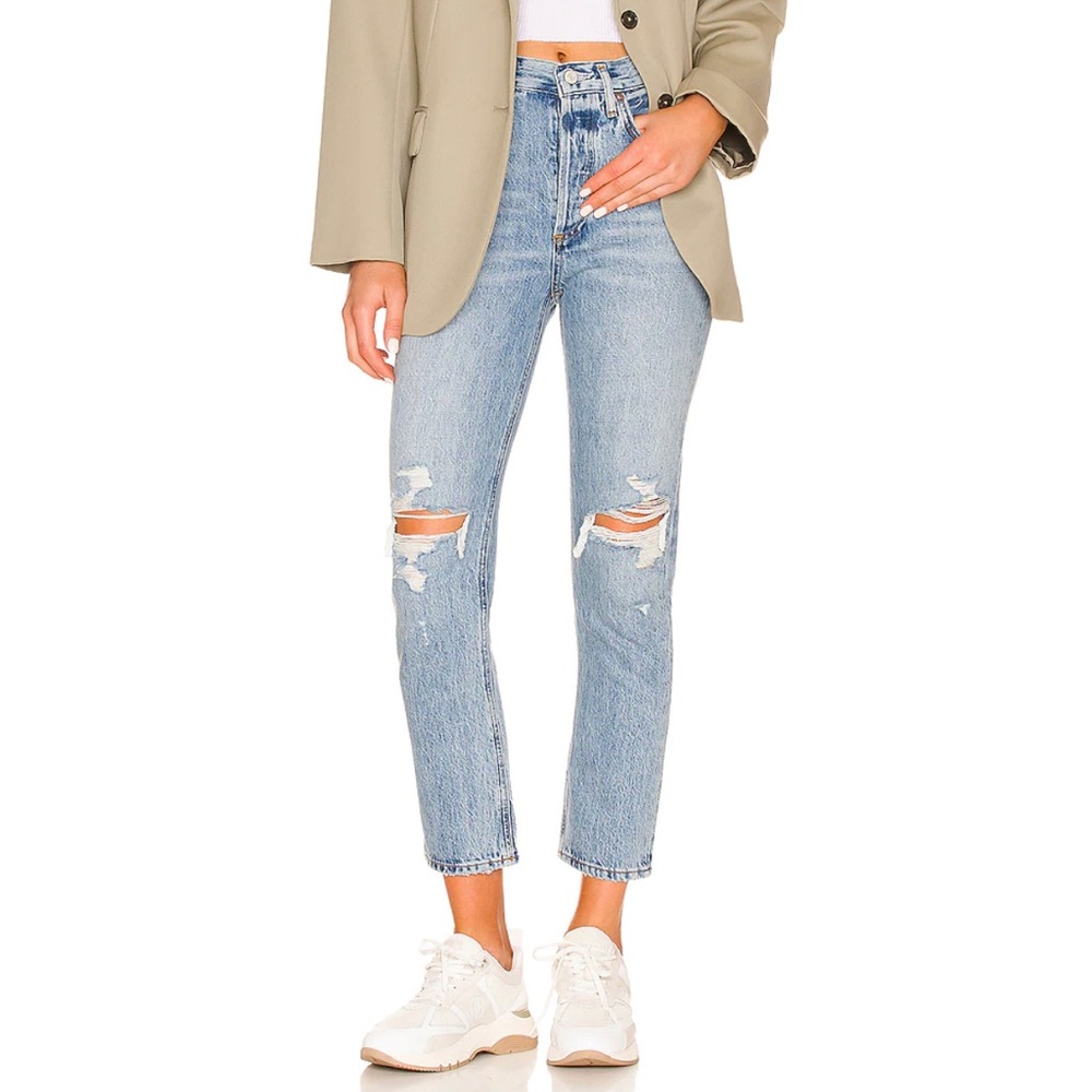 AGOLDE Riley High Rose Straight Crop - Blitz Size 26 NWOT